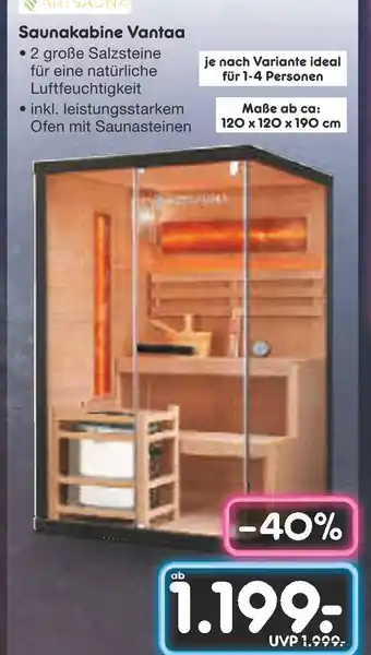 Netto Marken-Discount Art sauna saunakabine vantaa Angebot