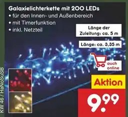 Netto Marken-Discount Galaxielichterkette mit 200 leds Angebot