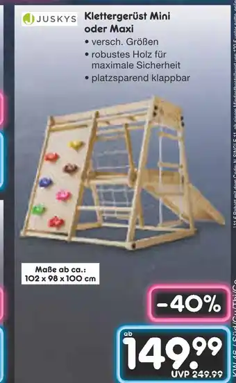 Netto Marken-Discount Juskys klettergerüst mini Angebot