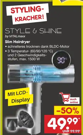 Netto Marken-Discount Vitalmaxx slim hairdryer Angebot