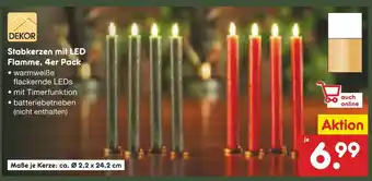 Netto Marken-Discount Dekor stabkerzen mit led flamme Angebot