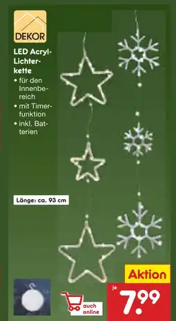 Netto Marken-Discount Dekor led acryl-lichterkette Angebot