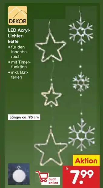 Netto Marken-Discount Dekor led acryl-lichterkette Angebot