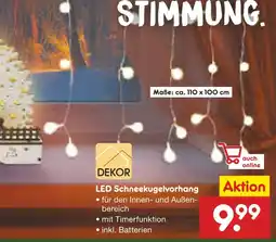Netto Marken-Discount Dekor led schneekugelvorhang Angebot