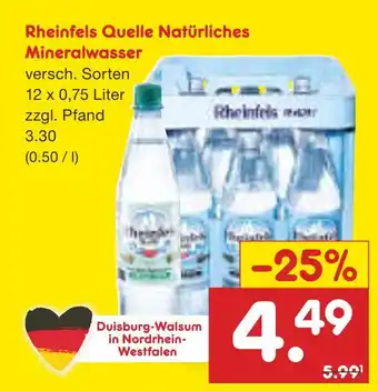 Netto Marken-Discount Rheinfels quelle natürliches mineralwasser Angebot