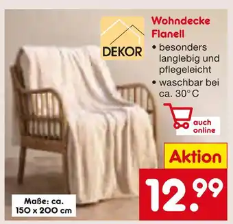 Netto Marken-Discount Dekor wohndecke flanell Angebot