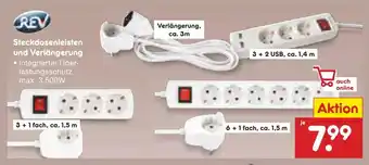 Netto Marken-Discount Rev steckdosenleiste verlängerung ca. 3m Angebot