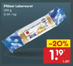 Netto Marken-Discount Pfälzer leberwurst Angebot