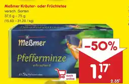 Netto Marken-Discount Meßmer kräuter- oder früchtetee Angebot