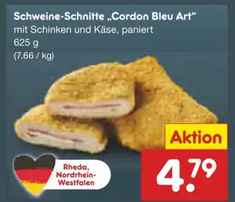 Netto Marken-Discount Schweine-schnitte „cordon bleu art“ Angebot