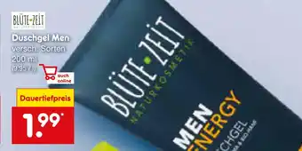Netto Marken-Discount Blüte zeit duschgel men Angebot