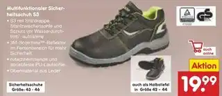 Netto Marken-Discount Multifunktionaler sicherheitsschuh s3 Angebot