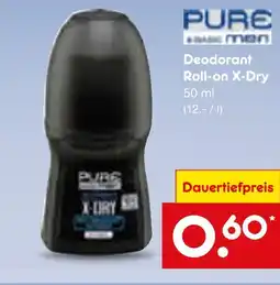 Netto Marken-Discount Pure basic men deodorant roll-on x-dry Angebot