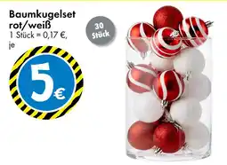 TEDi Baumkugelset rot/weiß Angebot