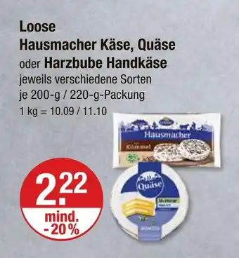 V Markt Hausmacher käse Angebot