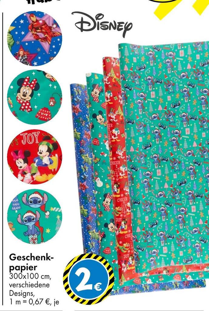 Disney geschenkpapier Angebot bei TEDi