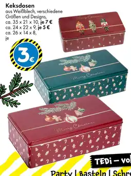 TEDi Keksdose 35 x 21 x 10 Angebot