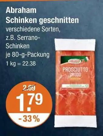 V Markt Abraham schinken geschnitten Angebot