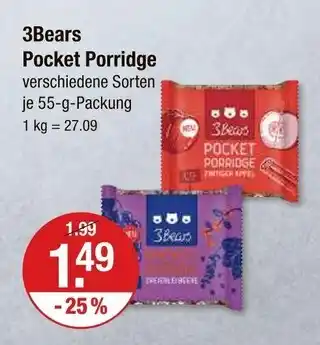 V Markt 3bears pocket porridge Angebot