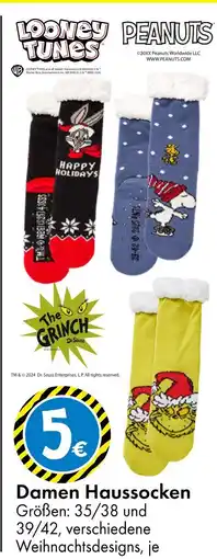 TEDi Looney tunes, the grinch oder peanuts damen haussocken Angebot