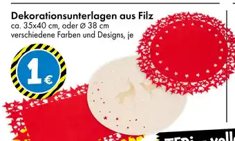 TEDi Dekorationsunterlagen aus filz Angebot