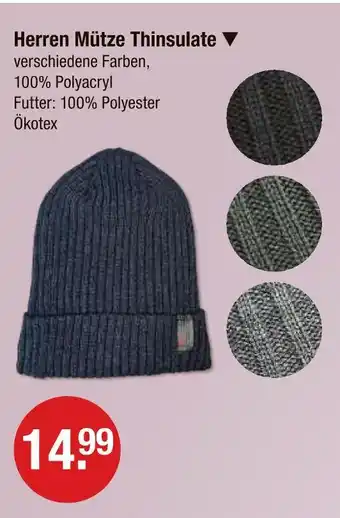 V Markt Herren mütze thinsulate Angebot