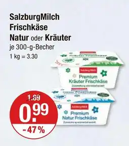 V Markt Salzburgmilch premium natur frischkäse Angebot