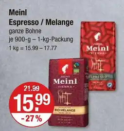 V Markt Meinl espresso Angebot