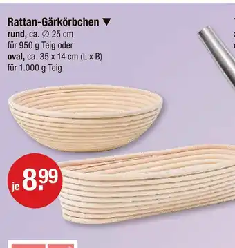 V Markt Rattan-gärkörbchen rund Angebot
