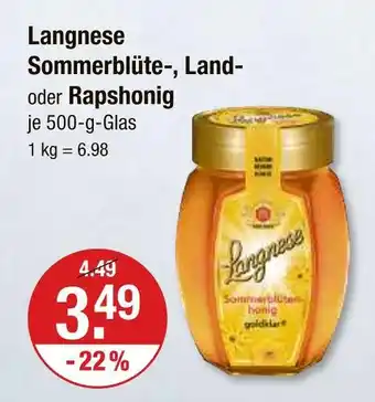 V Markt Langnese sommerblüte honig Angebot