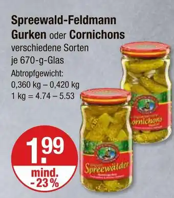 V Markt Spreewald-feldmann gurken Angebot