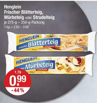 V Markt Henglein frischer blätterteig Angebot