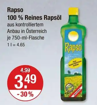 V Markt Rapso 100 % reines rapsöl Angebot