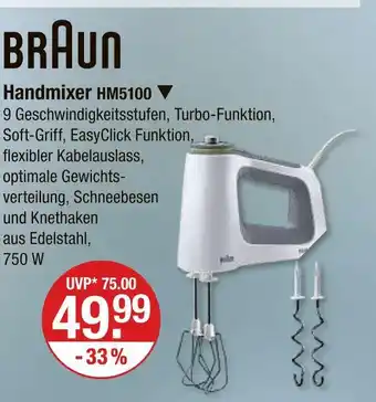 V Markt Braun handmixer hm5100 Angebot