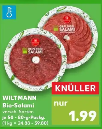 Kaufland Wiltmann bio rein rind salami Angebot