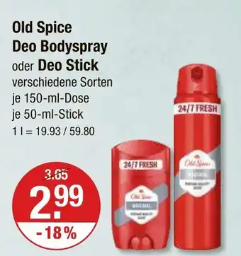 V Markt Old spice deo bodyspray Angebot