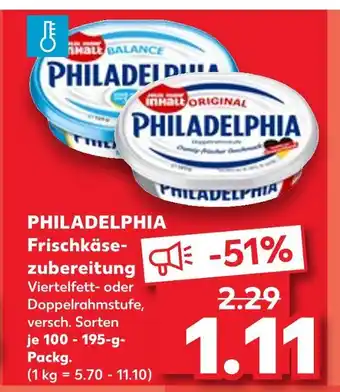 Kaufland Philadelphia frischkäsezubereitung balance Angebot