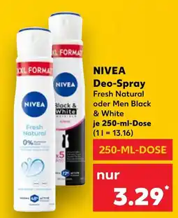 Kaufland Nivea fresh natural deo-spray Angebot