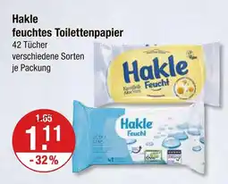 V Markt Hakle feuchtes toilettenpapier Angebot