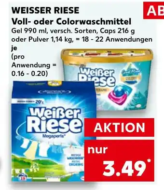Kaufland Weißer riese voll- oder colorwaschmittel Angebot