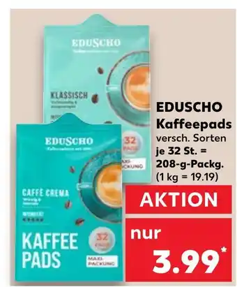 Kaufland Eduscho kaffeepads klassisch Angebot