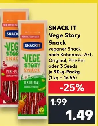 Kaufland Snack it vege story snack original Angebot