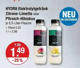 V Markt Hydr8 elektrolytgetränk zitrone-limette Angebot