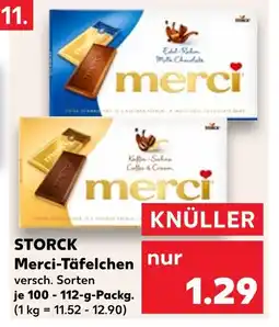 Kaufland Storck merci-täfelchen edel-rahm milk chocolate Angebot