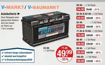 V Markt Autobatterie 43 ah Angebot
