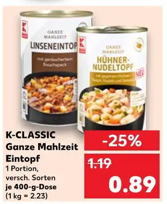 Kaufland K-classic linseneintopf Angebot