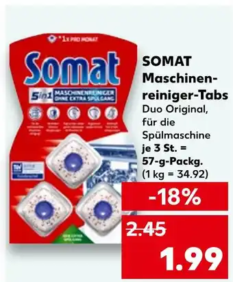 Kaufland Somat maschinenreiniger-tabs duo original Angebot