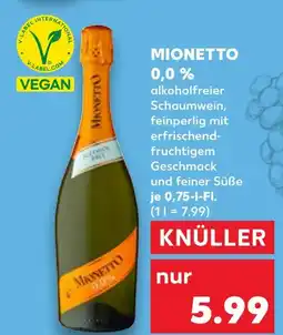 Kaufland Mionetto 0,0 % alkoholfreier schaumwein Angebot