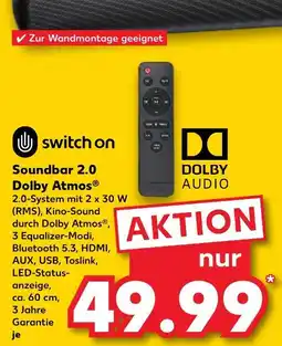 Kaufland Switch on soundbar 2.0 dolby atmos Angebot