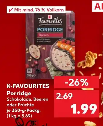 Kaufland K-favourites porridge schokolade Angebot